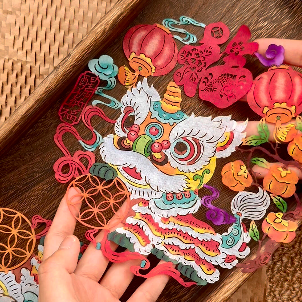 非遗窗花蔚县剪纸2026新年年画玻璃贴成品结婚礼物装饰布置中国风,特色手工艺,剪纸,淘宝优惠券,粉丝福利购,淘宝优惠卷