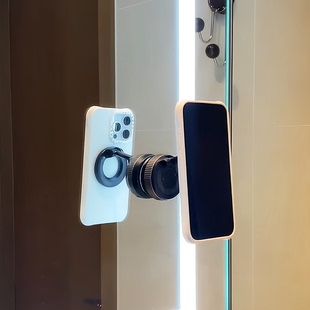 新型磁吸手机支架真空吸盘强力磁吸家用车载通用单人vlog拍摄神器