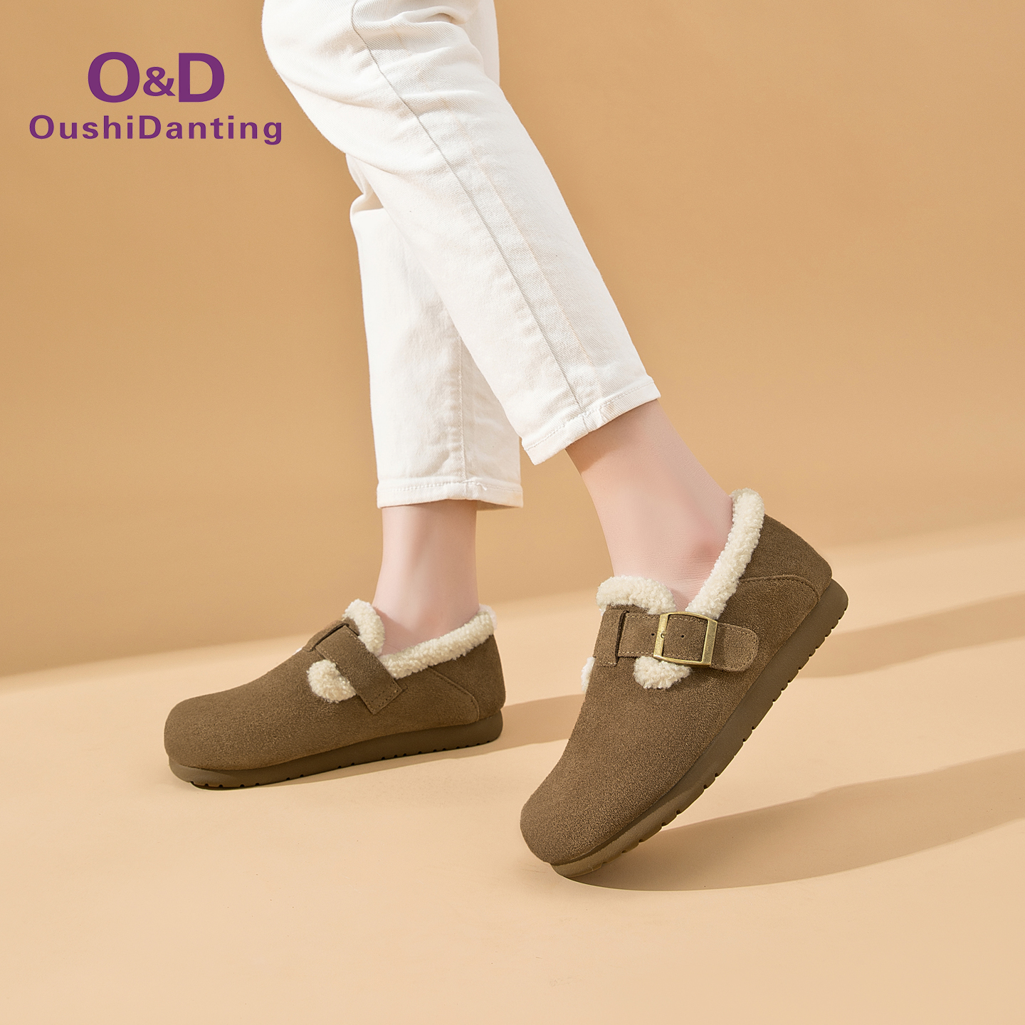 OD欧诗丹婷真皮全包勃肯鞋女2025