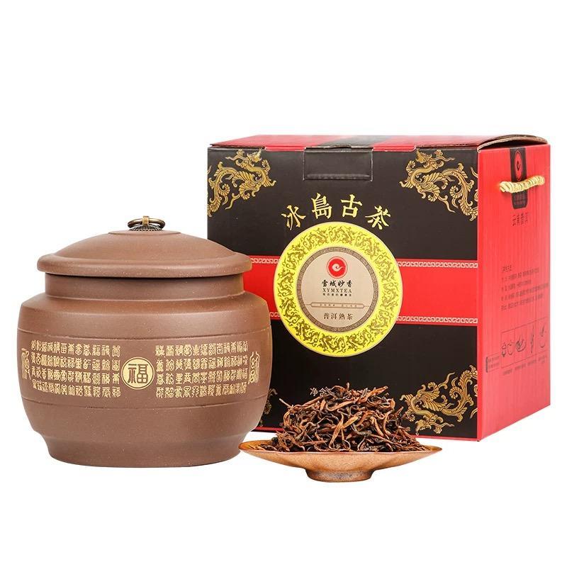 雪域妙香 冰岛古树金芽老熟茶散茶云南陈年普洱醇香500礼盒装500g