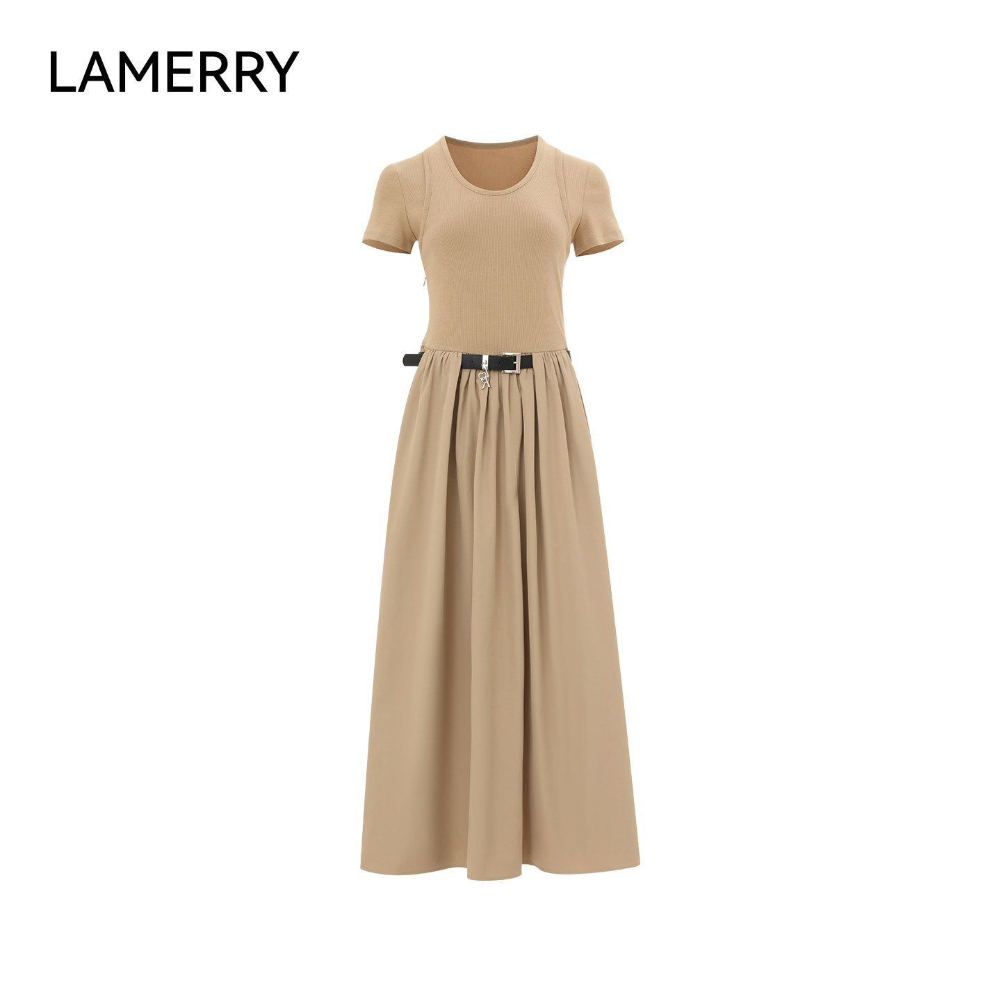 LAMERRY/朗美睿26春风衣针织连衣裙女拼接收腰显瘦高智感优雅通勤