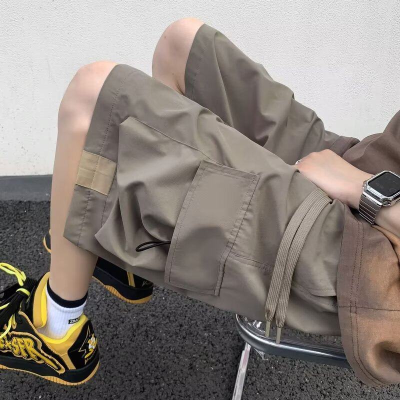 机能风工装短裤男夏季薄款美式潮牌宽松五分裤子胖子大码休闲中裤