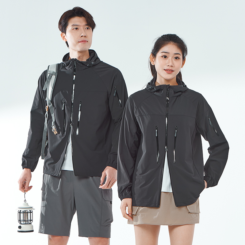 健羚防晒衣男女夏季冰感外套情侣款防紫外线薄款户外连帽皮肤上衣