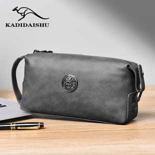 佧蒂袋鼠男士手拿包手机包休闲大容量手抓包时尚夹包腋下零钱包包