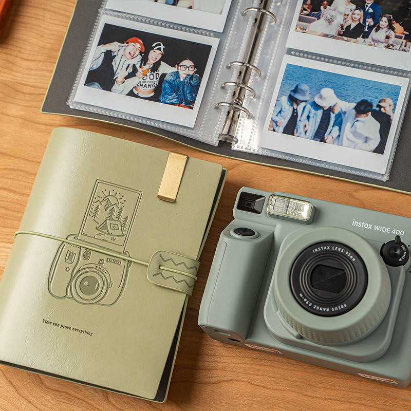 聚册wide宽幅拍立得相簿相纸wide400/300卡册活页五5寸收纳本