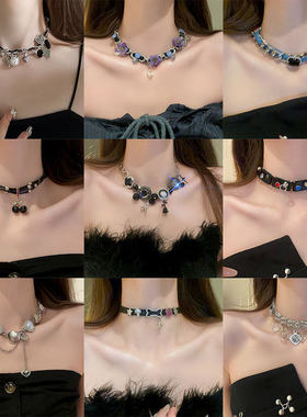 小众设计感皮革缠绕项链韩国时尚choker项圈个性甜酷风项饰女