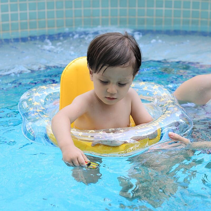 swimbobo新款儿童游泳坐圈婴儿水上充气腋下座圈星星型宝宝游泳圈