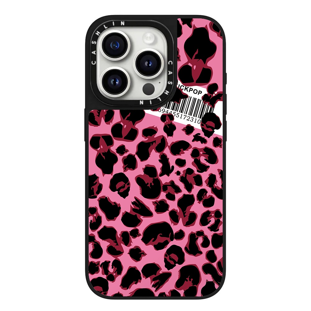 CASHLIN镜面玫红豹纹15Pro适用于iPhone16ProMax苹果14Pro可爱12卡通11少女心13手机壳磁吸明星防摔保护套硬