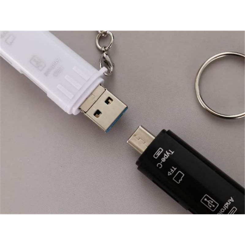 多合一多功能OTG五合一TF安卓手机电脑高速读卡器Type-c转USB
