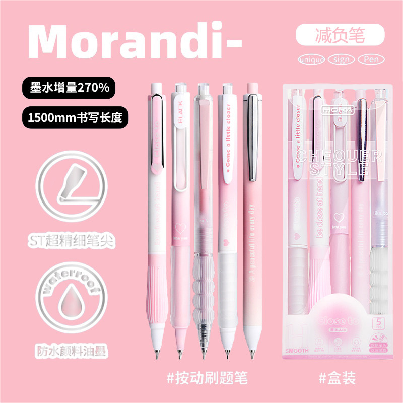 极细0.38st尖中性笔学生用刷题笔