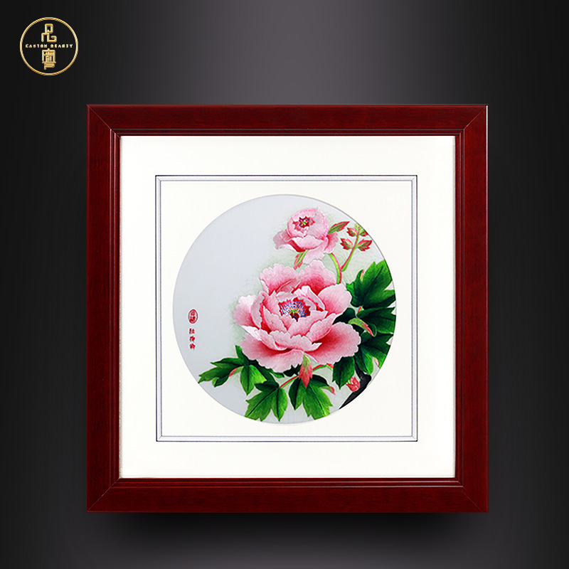 品粤【荣休纪念】广绣家居装饰刺绣工艺品客厅卧室走廊挂画定制图片
