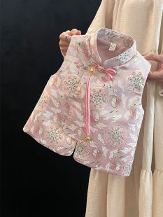 女童新中式马甲春秋2025新款儿童洋气中国风汉服背心坎肩外穿秋装