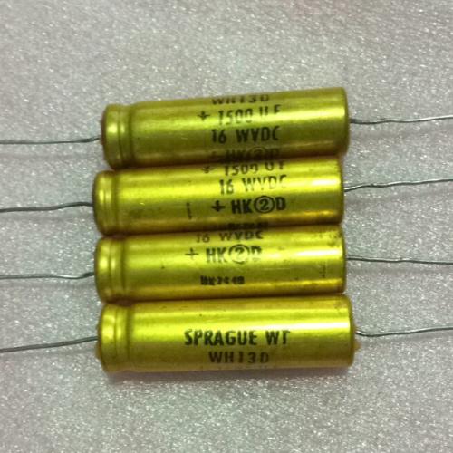 原装 美国 SPRAGUE 思碧 金装  1500UF 16V 发烧轴向电解电容