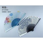 中国风扇子折扇女式 夏天便携随身折叠扇猫咪可爱少女棉布古典小扇