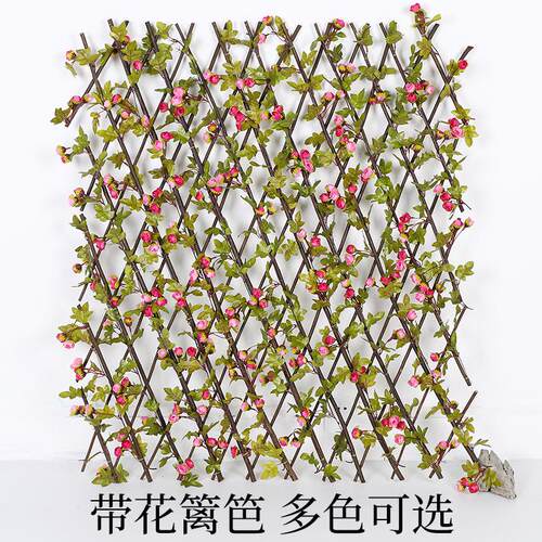 仿真篱笆叶子户外木栅栏植物庭院围墙栅栏护栏装饰围栏伸缩木篱笆