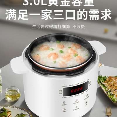 真正陶瓷内胆电压力锅家用多功能3升0无涂层预约电饭锅小型电压锅