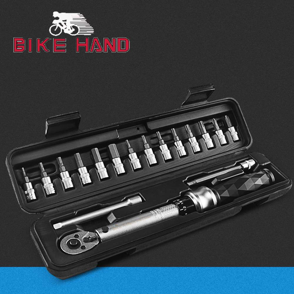 BIKEHAND扭力扳手碳纤维车自行车修车组合工具1-25Nm YC-617WD