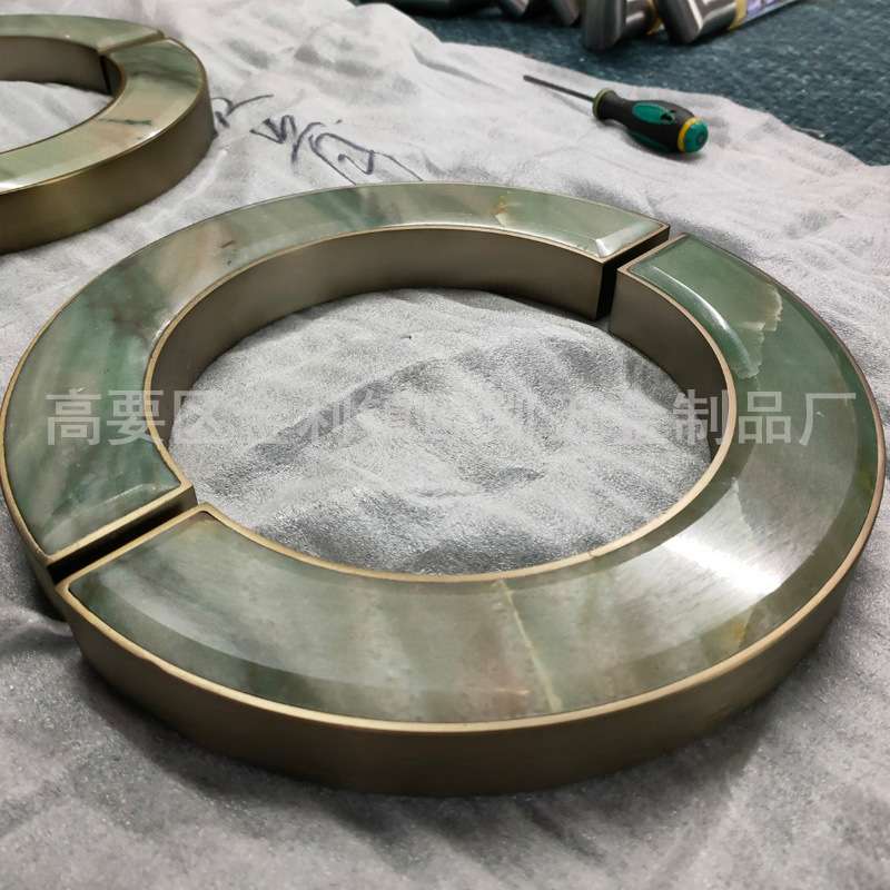 新中式大门拉手隐形铝合金玻璃门拉手简约复古酒店别墅玻璃门把手