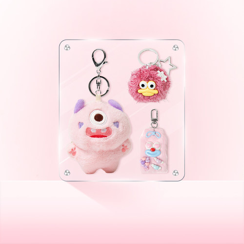 WEGO小怪兽钥匙扣挂件大肠丝带痛托特包配饰挂件diy小众定制配件