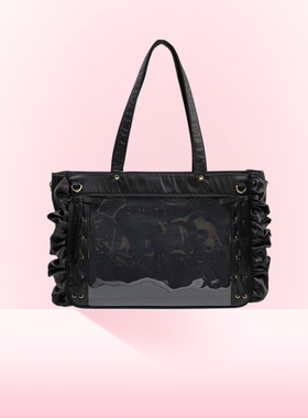 WEGO荷叶边螃蟹痛包单肩手提托特包包不含丝带二次元小食量谷子