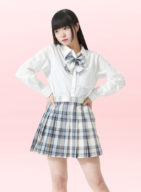 WEGO百褶裙jk格裙学院风A字裙校供感制服半身短裙