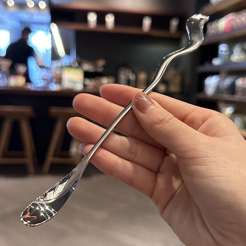 高品质18/10不锈钢长柄搅拌勺创意咖啡冰勺奶粉蜂蜜搅拌棒调料勺