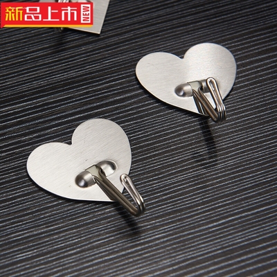 不锈钢大号防水衣帽挂钩无痕免打孔强力粘贴厨房卫浴用品承重壁挂