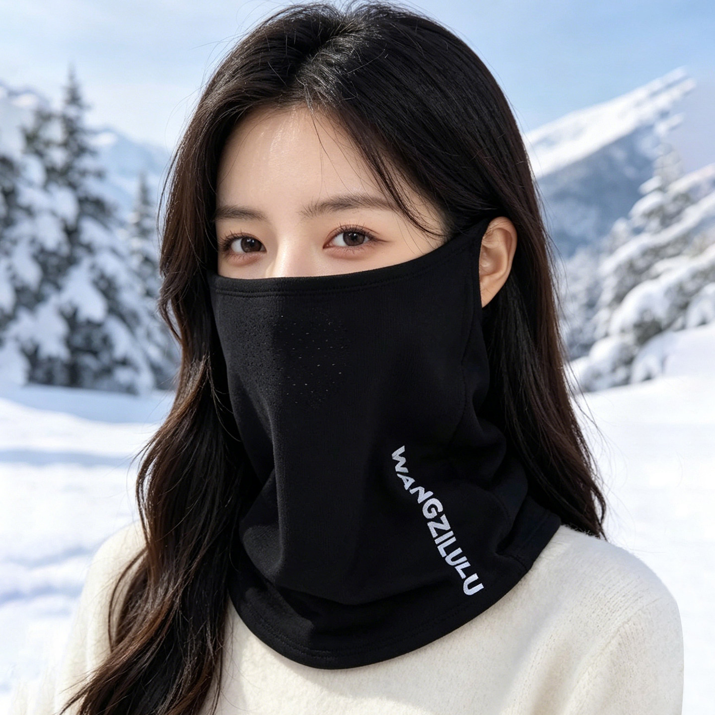 冬季加绒加厚骑行滑雪护颈围脖