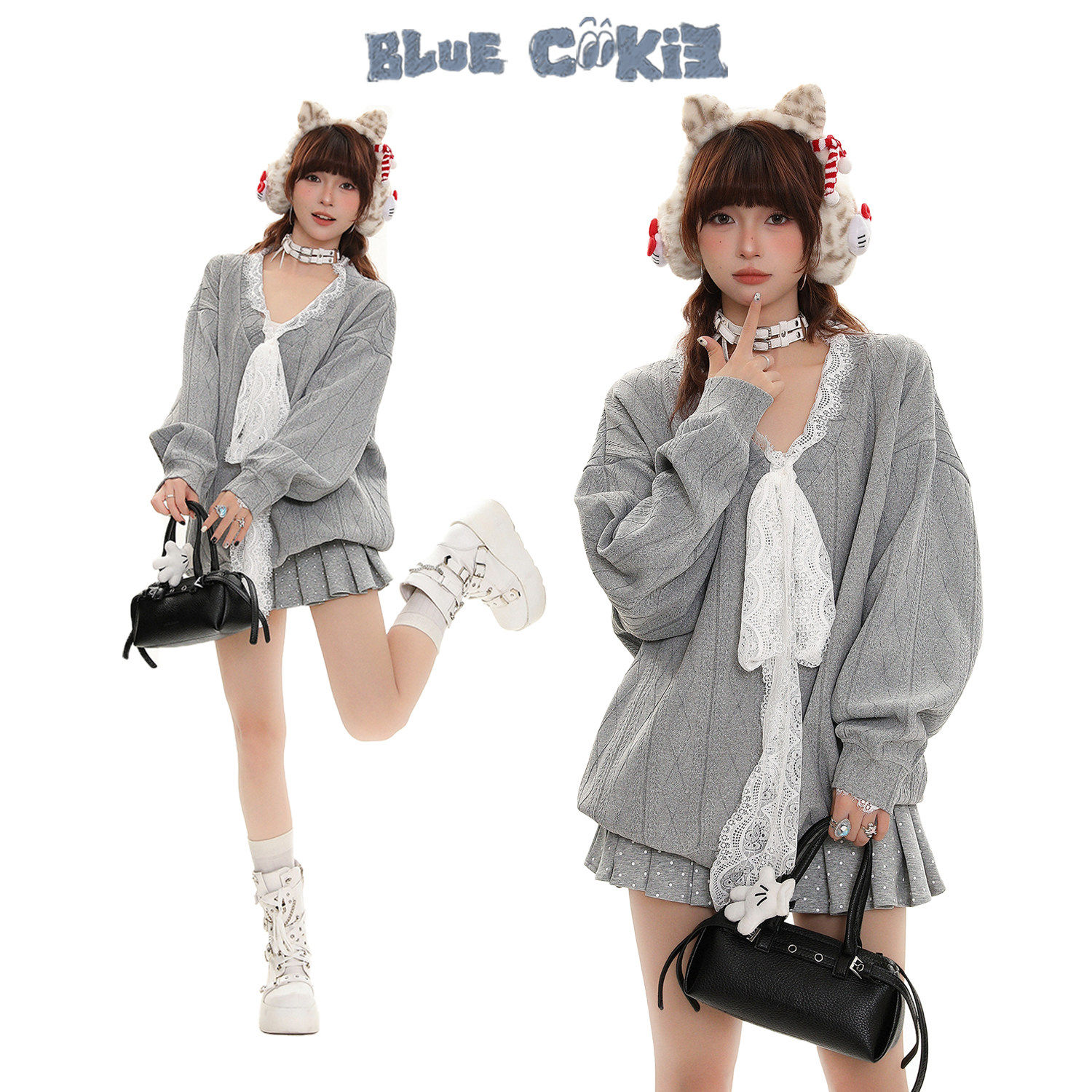 卟噜饼干 干甜美蕾丝拼接温柔系宽松卫衣女2025秋慵懒风休闲 宽松,个性定制/设计服务/DIY,棉服工装,淘宝优惠券,粉丝福利购,淘宝优惠卷