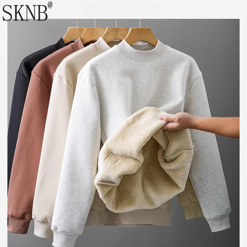 560G重磅羊羔绒高端加绒加厚卫衣男士冬季保暖东北半高领打底衫男,男装,卫衣,淘宝优惠券,粉丝福利购,淘宝优惠卷