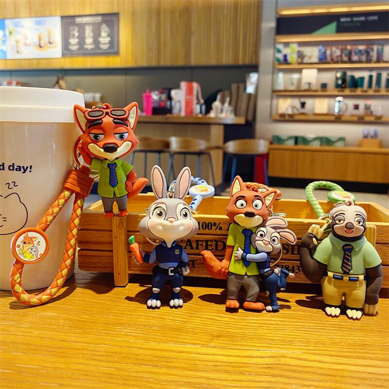 疯狂动物城朱迪尼克情侣钥匙扣