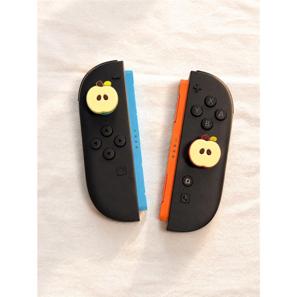 Switch2手柄苹果摇杆帽四色可爱硅胶苹果配件卡通游戏创意装饰