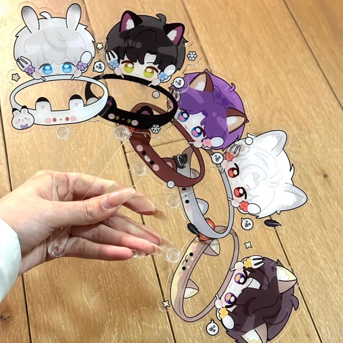 恋与深空同人周边Q版打卡棒秦彻沈星回祁煜黎深可爱拍照透卡礼物