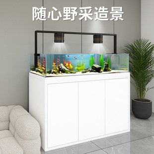 森森原生态野采溪流缸鱼缸 客厅超白造景底滤鱼缸 2024新款