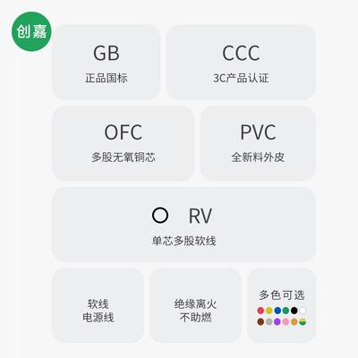 RV线多股铜芯软电线国标0.5 0.75 1.5 2.5 4 6 10平方黄绿接地线