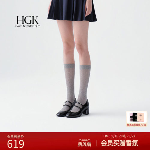HGK圆舞曲复古双带玛丽珍高跟鞋