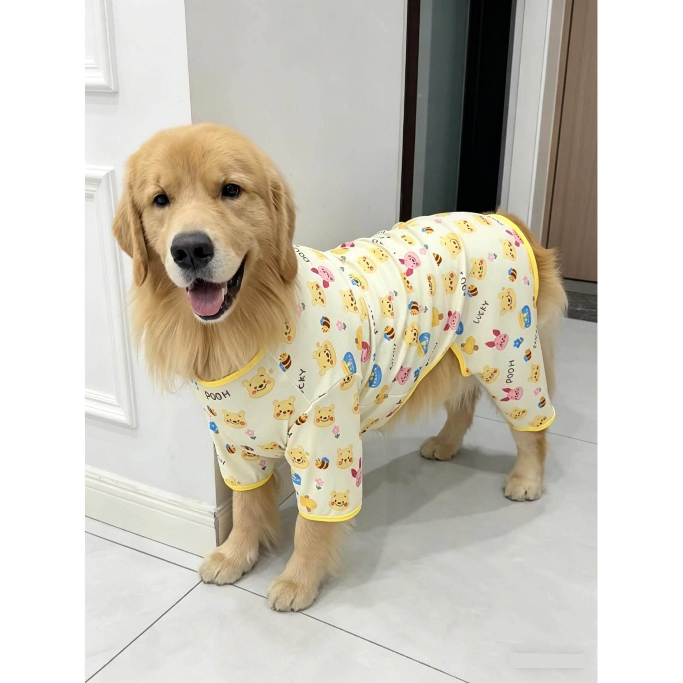 新款大型犬狗狗金毛衣服春装薄款防掉毛萨摩耶德牧四脚衣小中型犬图片