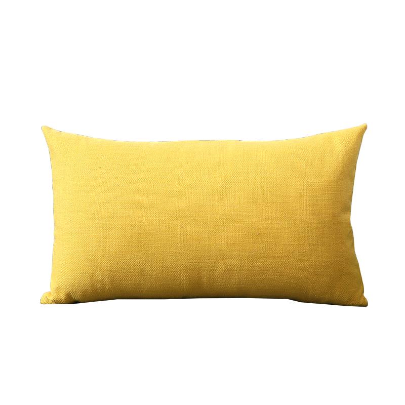 纯色棉麻抱枕套客厅沙发靠垫靠枕床头大靠背垫床上长方形小护王之