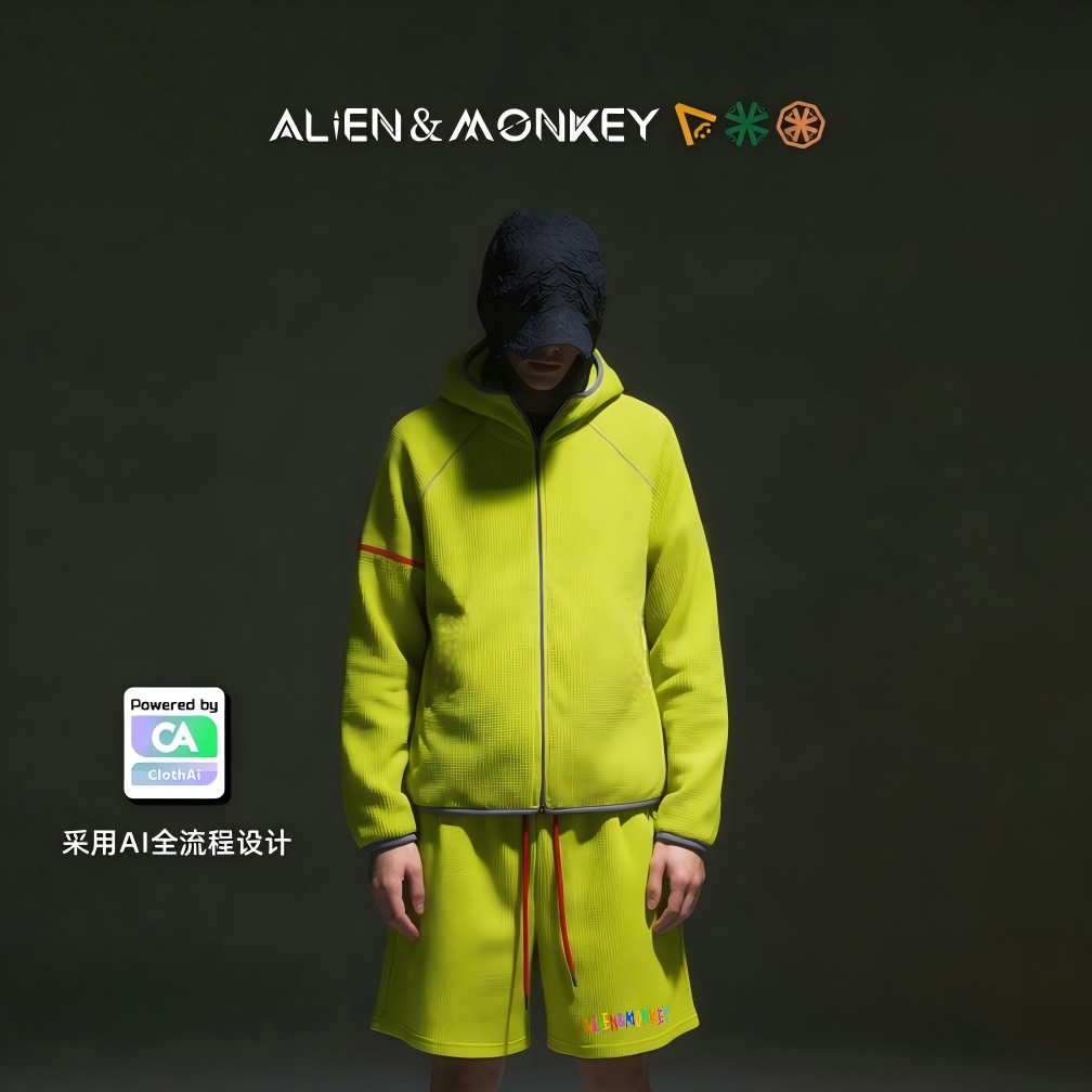 外星人与猴子 | 华夫格户外套装吸湿透气速干抗菌春夏秋三季服