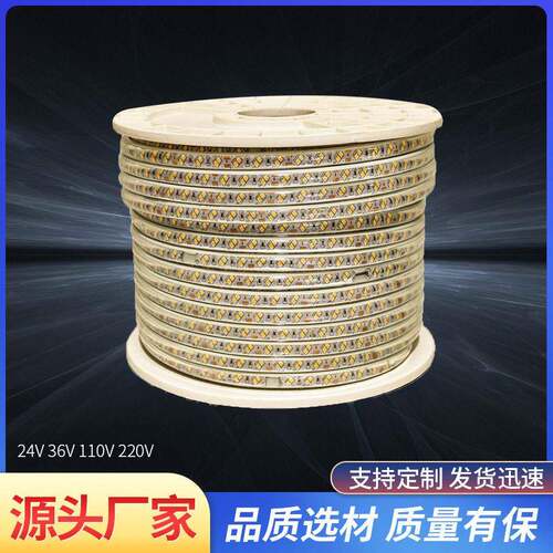 22vLED灯带防水压110v线v条装饰灯七彩灯带灯条3062v4矿井26127v