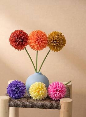 斯庆黛YC111拉蒲公英C乒乓球菊家境居装饰跨婚仿真花假花INSY111