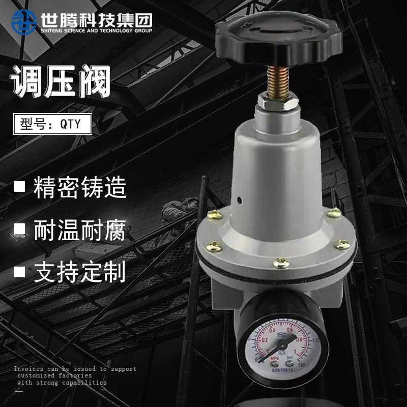 QTY-10L气动调压阀DN80空压机减压阀气体压力调节阀气源处理器