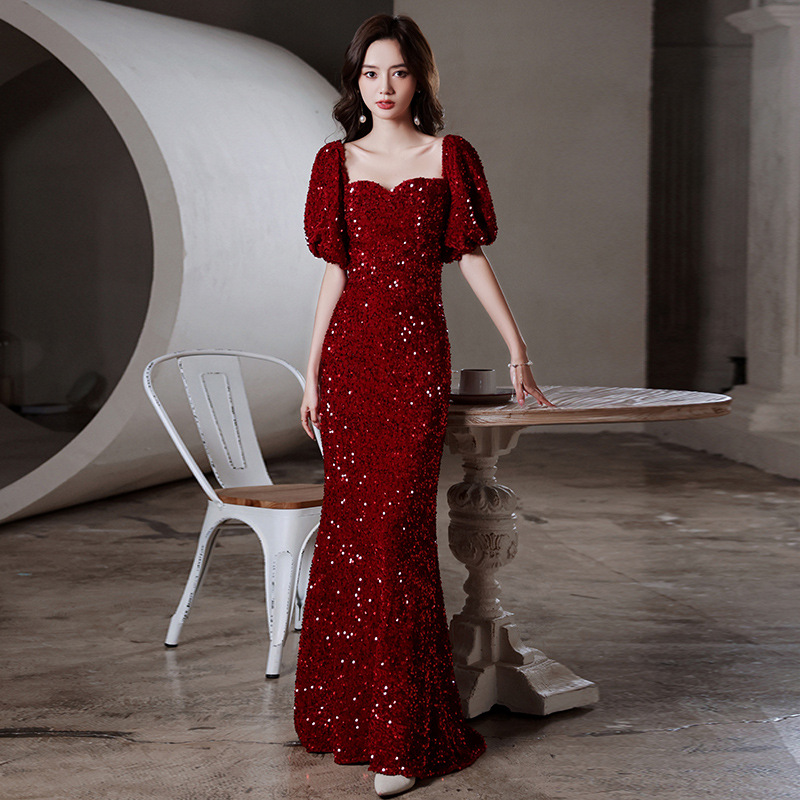 敬酒服2025新款新娘女结婚鱼尾气质晚礼服高端轻奢小众订婚连衣裙