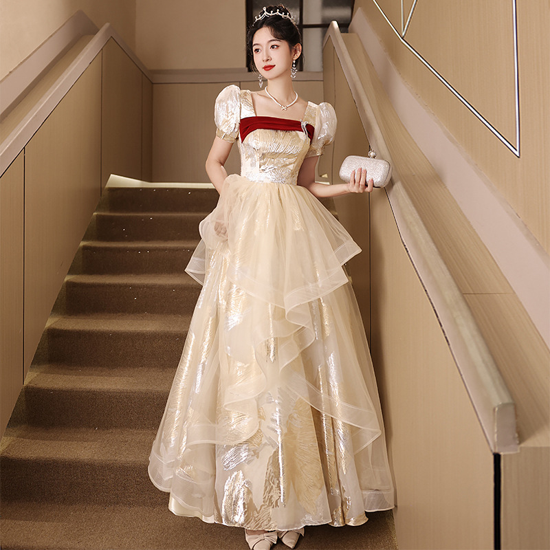 法式敬酒服新娘2025新款高端小众轻奢晚礼服女订婚结婚高级感长裙