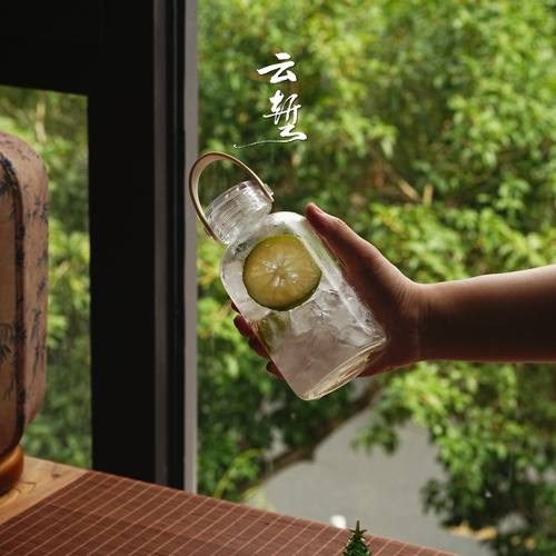 随身耐高温玻璃刻度杯
