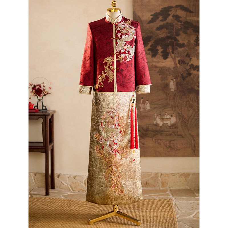 妮悦格秀禾服男士生2026年新款新郎结婚中式礼服接亲敬酒服龙凤褂,女装/女士精品,秀禾服,淘宝优惠券,粉丝福利购,淘宝优惠卷