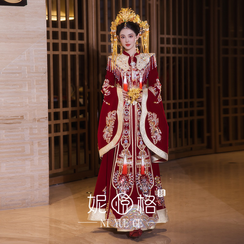 秀禾服婚服高级新款中式大袖图片