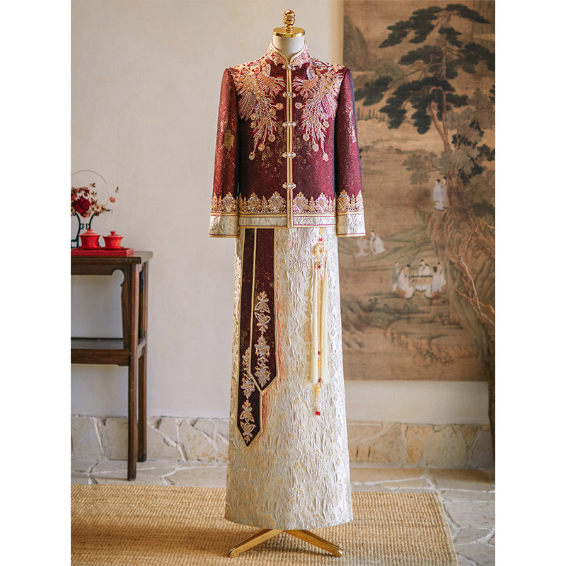 妮悦格秀禾服男生2026年新款高级新郎结婚中式礼服接亲敬酒服男士,女装/女士精品,秀禾服,淘宝优惠券,粉丝福利购,淘宝优惠卷