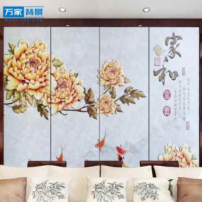极速厂销新客厅沙发新中式床头卧室刺绣硬包M电视背景墙酒店墙布