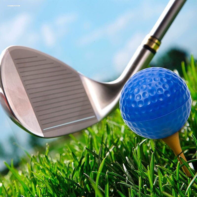 高尔夫室内海绵球EVA室内软球练习球彩虹球水墨球3色宠物磨牙玩具